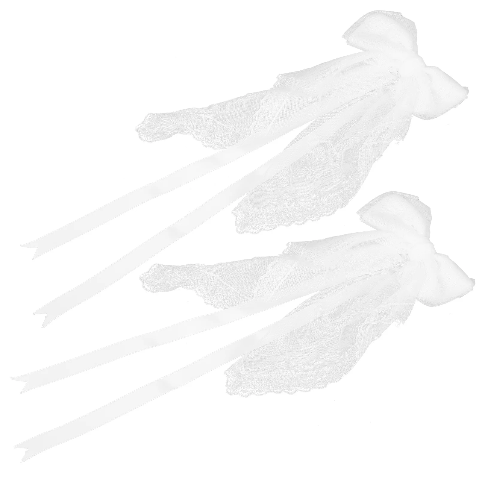 

2pcs Tiebacks Lace Bow Decor Handmade Window Holdbacks For Bedroom Living Room Office Wedding Home Drape Ties White Bow Knot