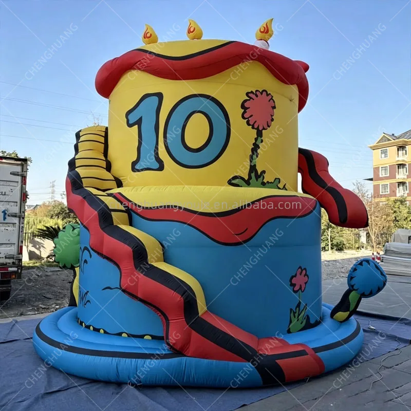 Giant Inflatable Double-layer Birthday Cake Creative Themed Party Performance Decoration Exhibition Display Props