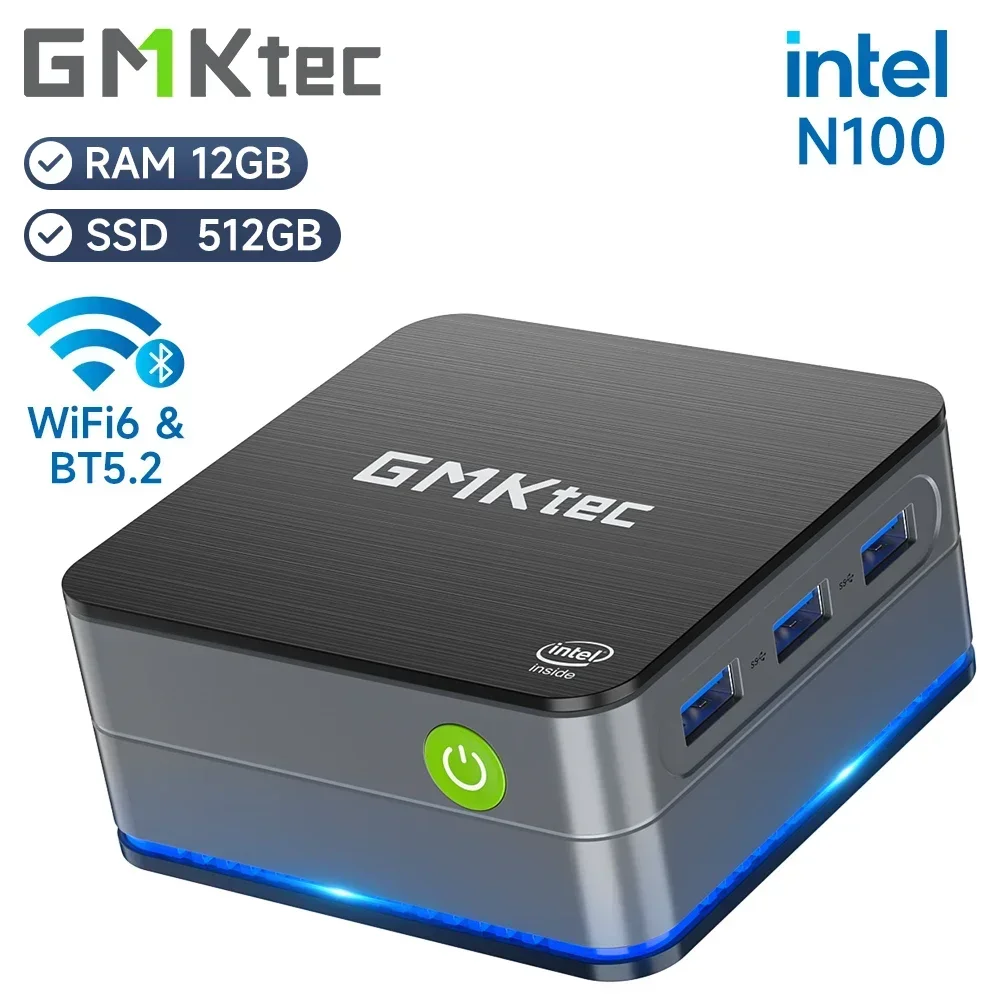 

Top! GMKtec G2 Mini PC Windows 11 Pro Intel 12th Gen Alder Lake N100 Mini PC DDR5 12GB RAM 512GB ROM WiFi 6 BT5.2 Desktop Comput