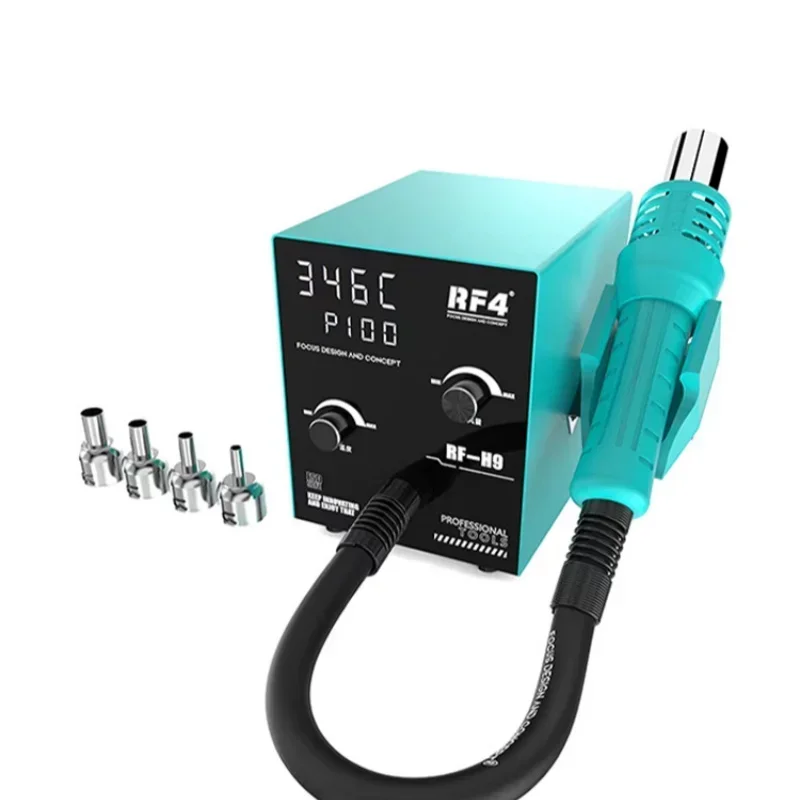 

RF4 RF-H9 Intelligent Hot Air Gun Digital High Power BGA Rework Station with 4 Nozzles and Hand-up Function for Phone PCB SMD