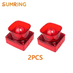 2pcs Hot Sales Siren Strobe Alarm System Waterproof 85dB Loud For Home Yard Outdoor Security