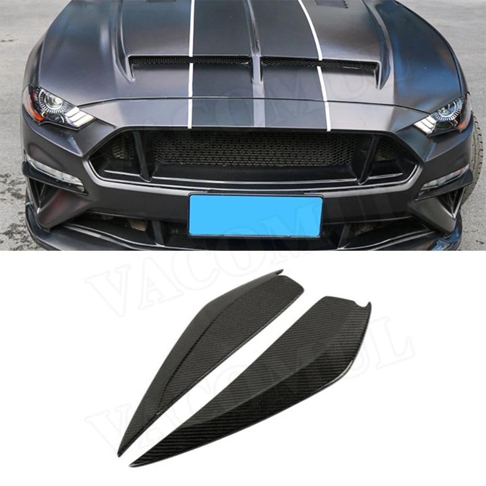 

VACOMUL Carbon Fiber Car Headlight Eyebrows for Ford Mustang Coupe 2 Door 2018 - 2020 Headlamps Eyelids Eyelashes Decoration