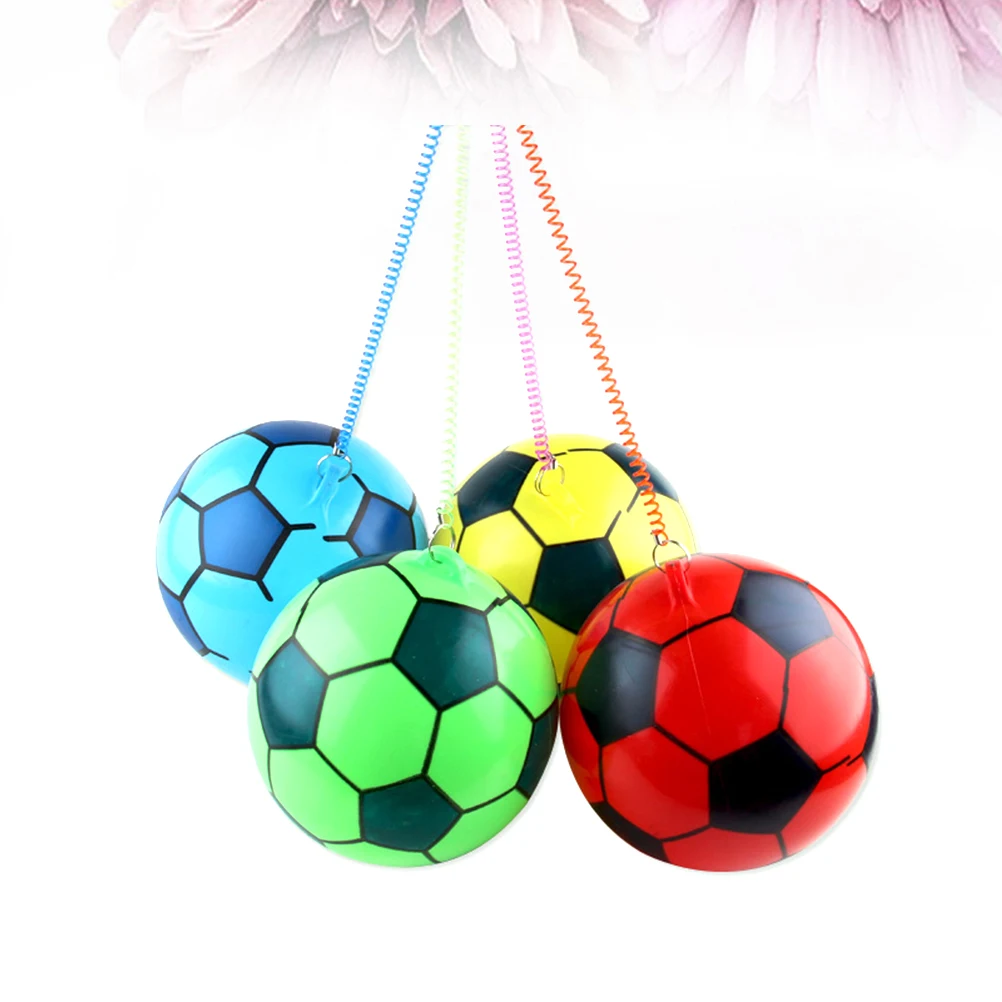 4 pçs 20cm engrossado pvc inflável bola de futebol praia piscina parque aquático ao ar livre indoor crianças jogo playground prática com corrente