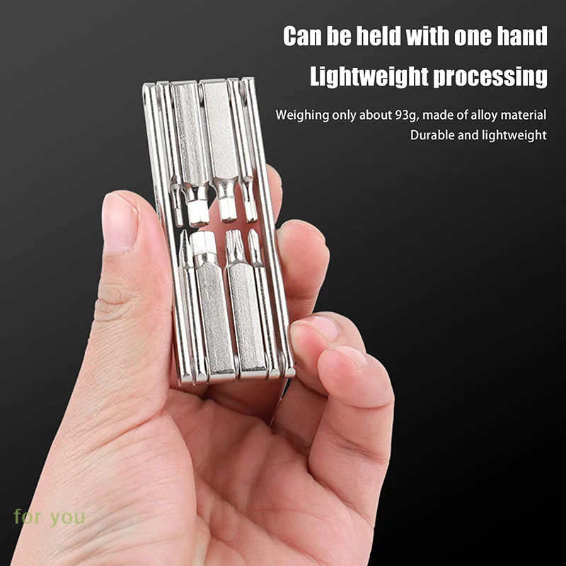 

[Xe]1PC 8 In 1 Function Bike Tool Portable CR-V Steel Hex Spoke Wrench Motorcycle Cycle Screwdriver Multi Bicycle Repair Tool