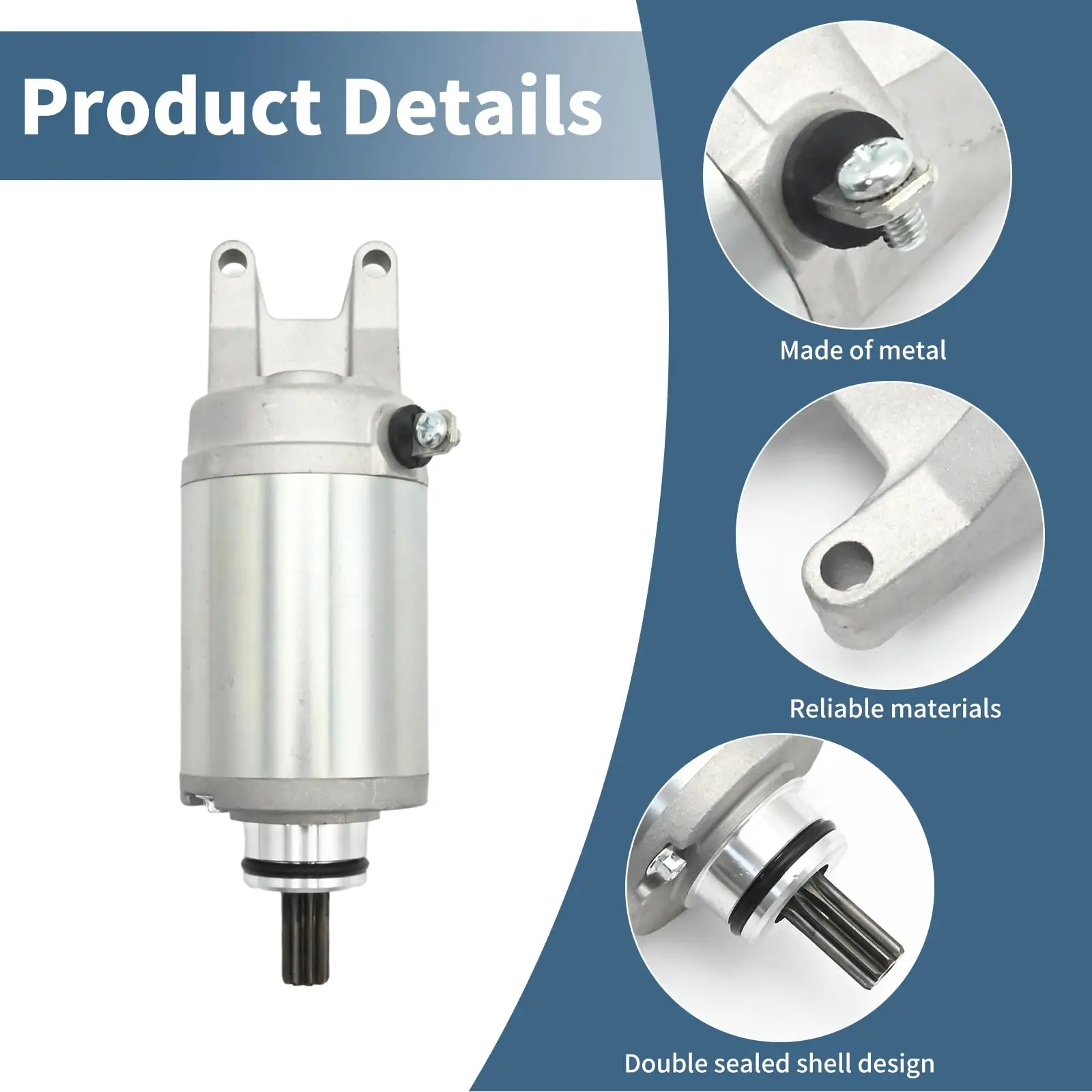 

31100-08F00 Starter Motor for Suzuki Bandit 400 600 1991-2003 Replacement for Suzuki Katana 600 750 1998-2006, 128000-6791