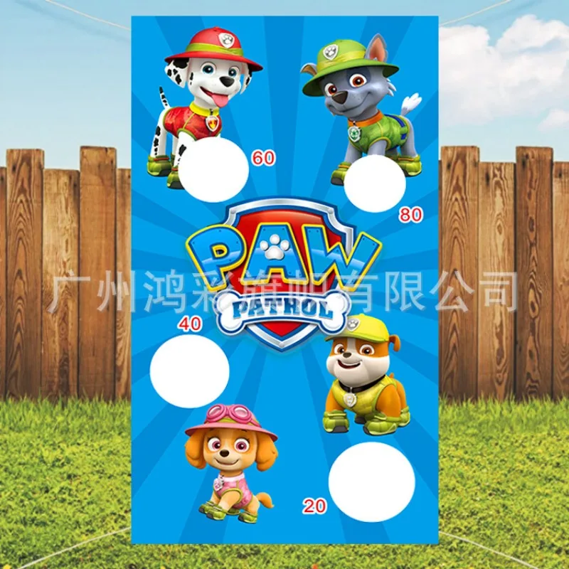 子供のためのパウパトロールの旗,漫画の背景の布,屋外バナー,誕生日プレゼントのポスター