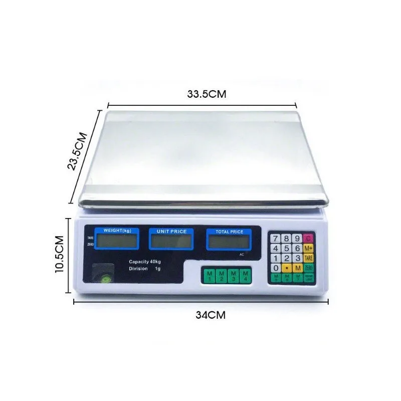 English version Electronic pricing scale Vegetable market table scale