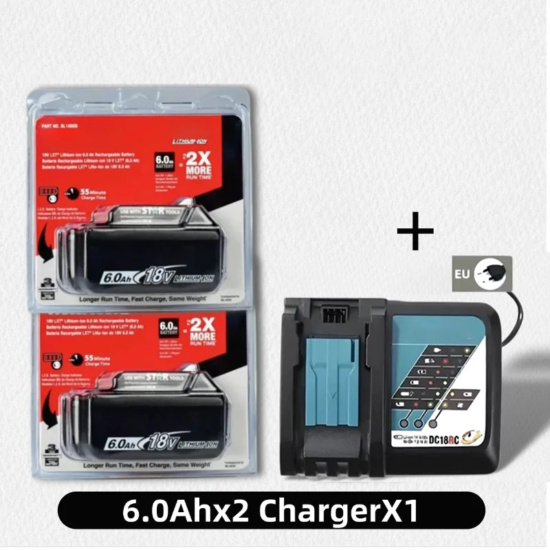100% Original für Makita 18V Akku, für Makita BL1830B BL1840B BL1850B Ersatzakku, DC18RC Ladegeräte