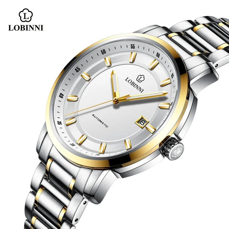 LOBINNI L9007 Men's Mechanical Watch 42MM Japanese Automatic Movement MIYOTA 8215 Sapphire Waterproof Stainless Steel Wristwatch