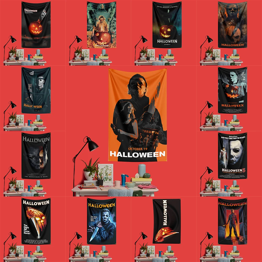 

Halloween Inspired Flag 3x5 FT 90x150cm Polyester Decorative Banner Tapestry For Fans Bedroom Wall Decoration