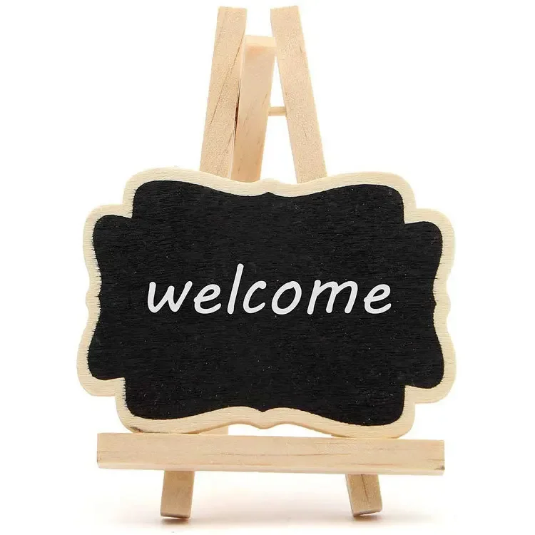 3/5/10 PCS/Set Wooden Blackboard Universal Message Board Mini Chalkboard Portable Wedding Party Decor Decorative Parts
