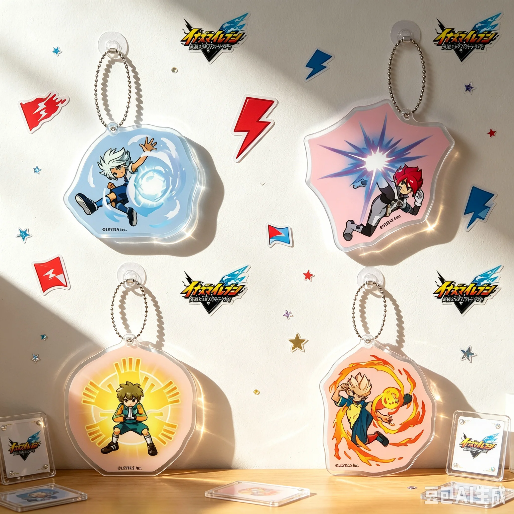 New STYLE Bag Acrylic KeyRing Anime Lovers Inazuma Eleven Lovely Products Sweet As A Gift For Fans Exquisite Product Keychain