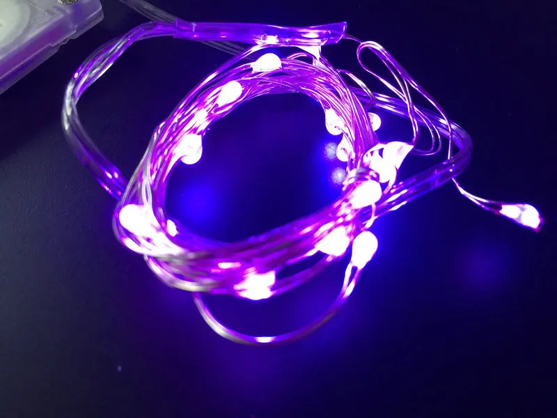 100pcs/lot 1m 10LEDs Button battery operated Fairy String Light Micro led copper wire Moon lamp Xmas Christmas Wedding -8 colors