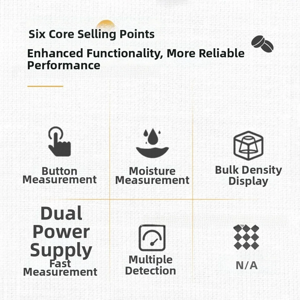 LDS2G Moisture Tester for 35 Grains Including Coffee Cocoa Beans Measures Moisture Bulk Density Weight Temperature
