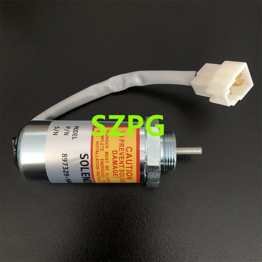 

Электромагнитный клапан остановки двигателя 12В для экскаватора 897329-5680 8973295680 для экскаваторов EX400 3LD1 3LD2 4LE1