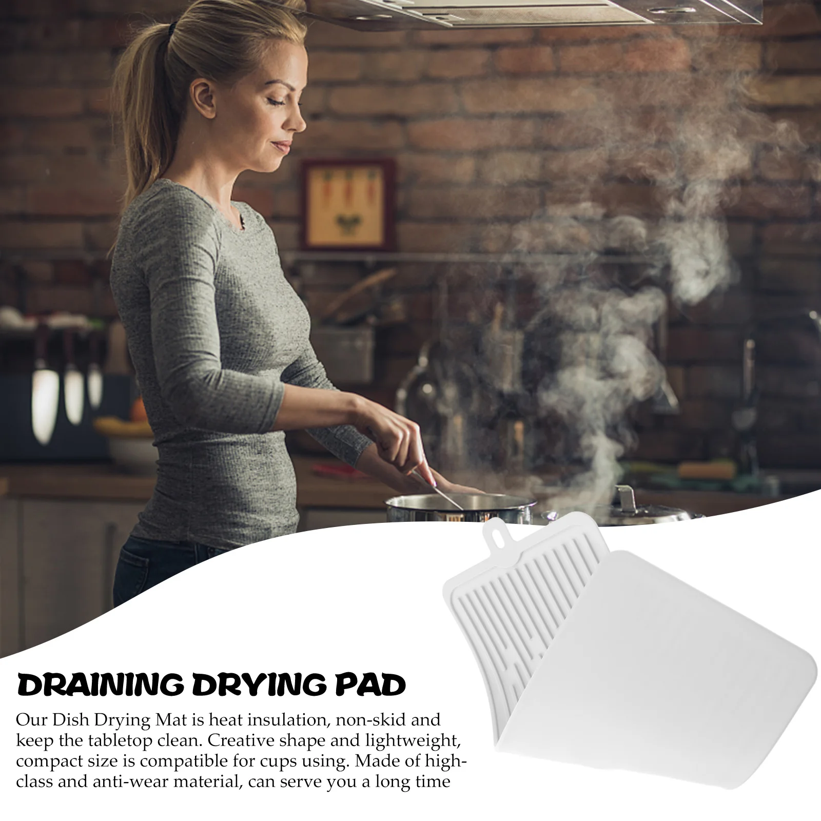 

Silicone Kitchen Drying Pad Large Multi-Function Practical Dry Pad Sink Mat For Countertop Practical Dish Drying Mat