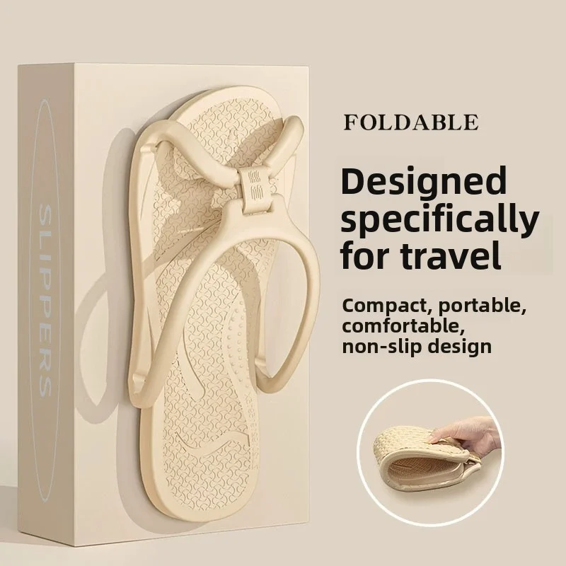 Opvouwbare reisslippers Unisex EVA-slippers Hotel Antislip Badkamer Binnen Buiten Draagbaar Lichtgewicht Comfortabel