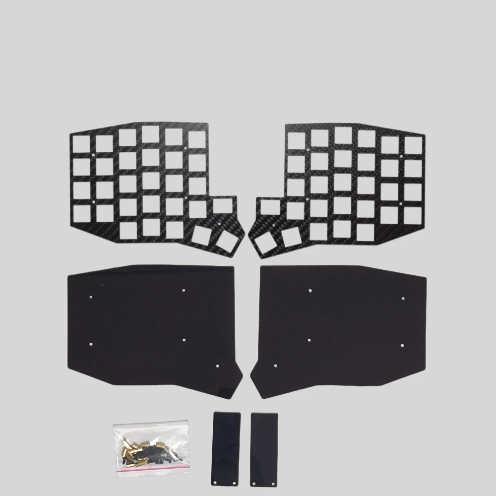 

Sofle Choc Split Keyboard Carbon Fiber Positioning Plate Acrylic Customized Pc Accessories For Split Keyboard Kit Qmk Pcb Kit