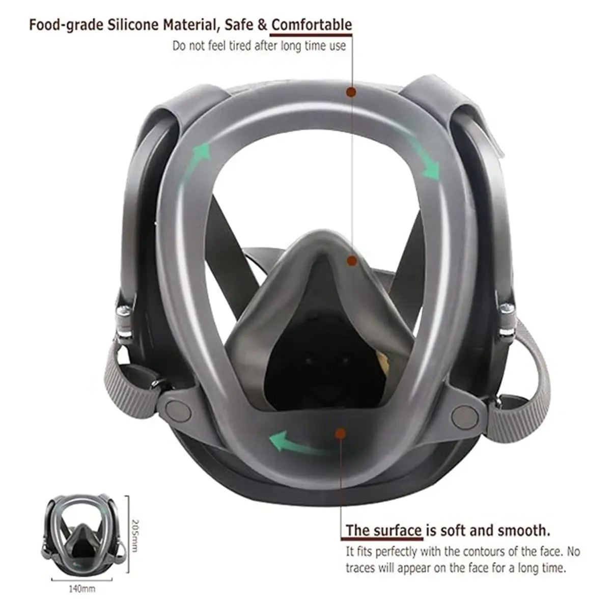 【~ New N21R】Full Face Respirator Reusable, 6800 Gas Mask Vapor Respirator Compatible with Particulate Filter