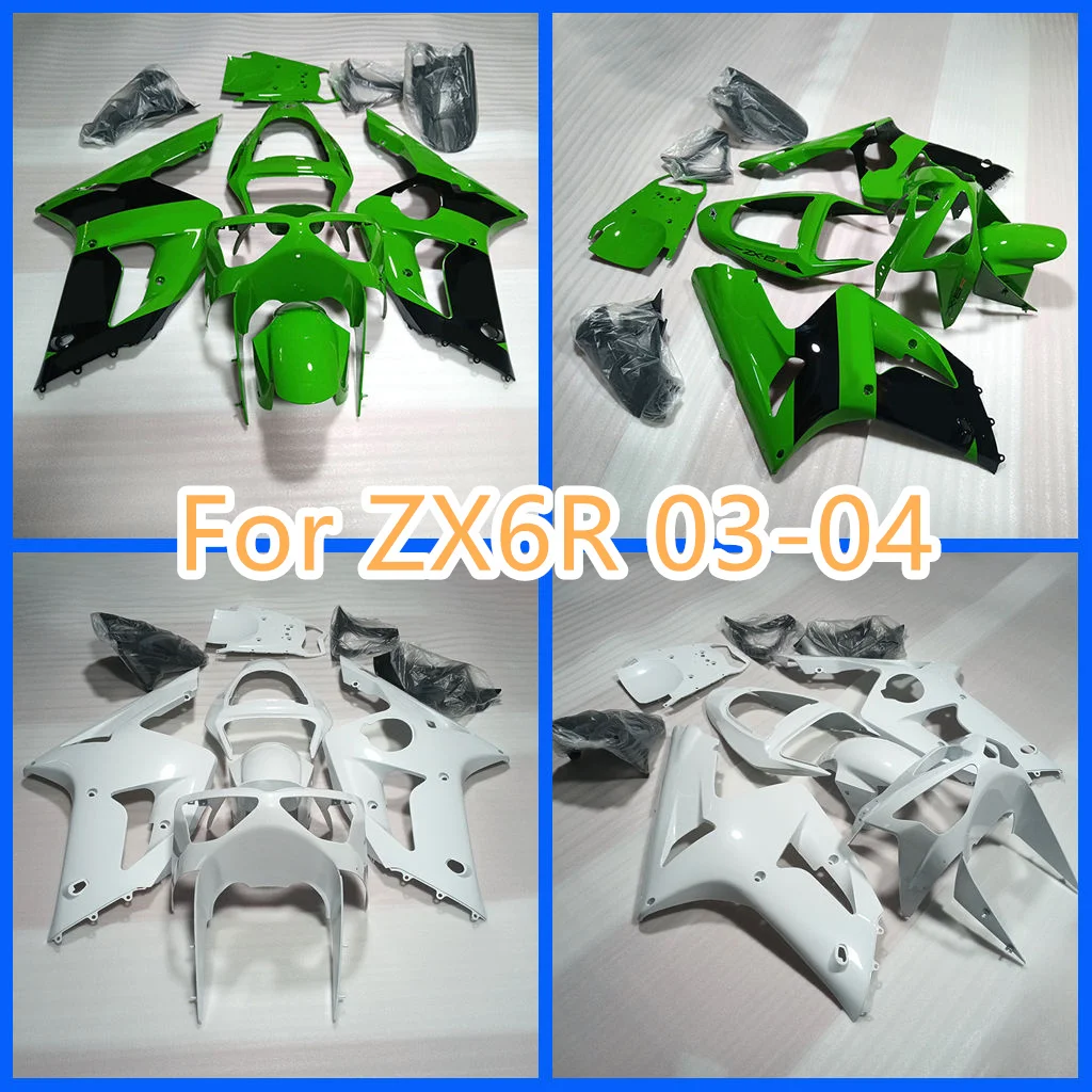 

Для 2003 2004 ZX-6R Kawasaki Ninja ZX6R 03 04 ZX 6R Комплекты обтекателей для мотоциклов ABS Ремонт кузова Запчасти послепродажного обслуживания Бесплатные на заказ
