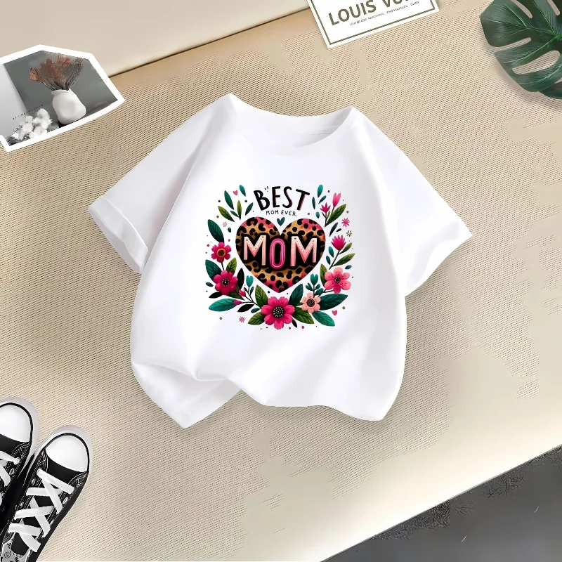 

Футболка с круглым вырезом и принтом подсолнечника, летний топ с короткими рукавами и цветочным принтом для девочек, детская одежда