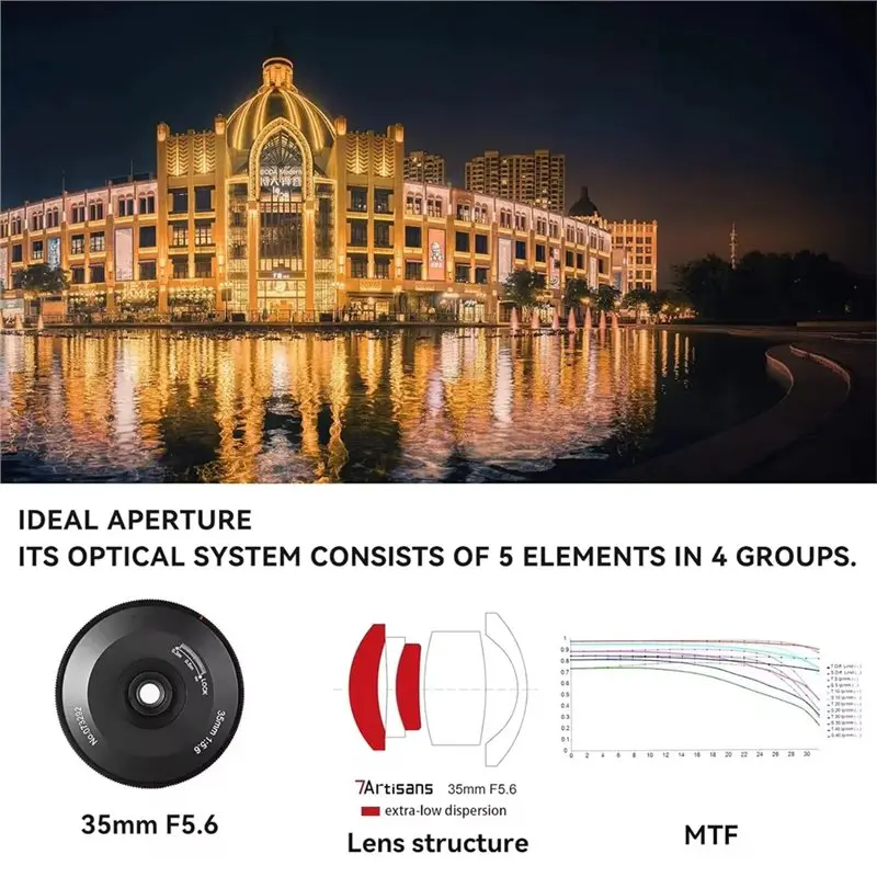 M07K-Manual-Focus Full-Frame 35Mm Pancake For Lens F5.6 Aperture For Leica L Camera Systems