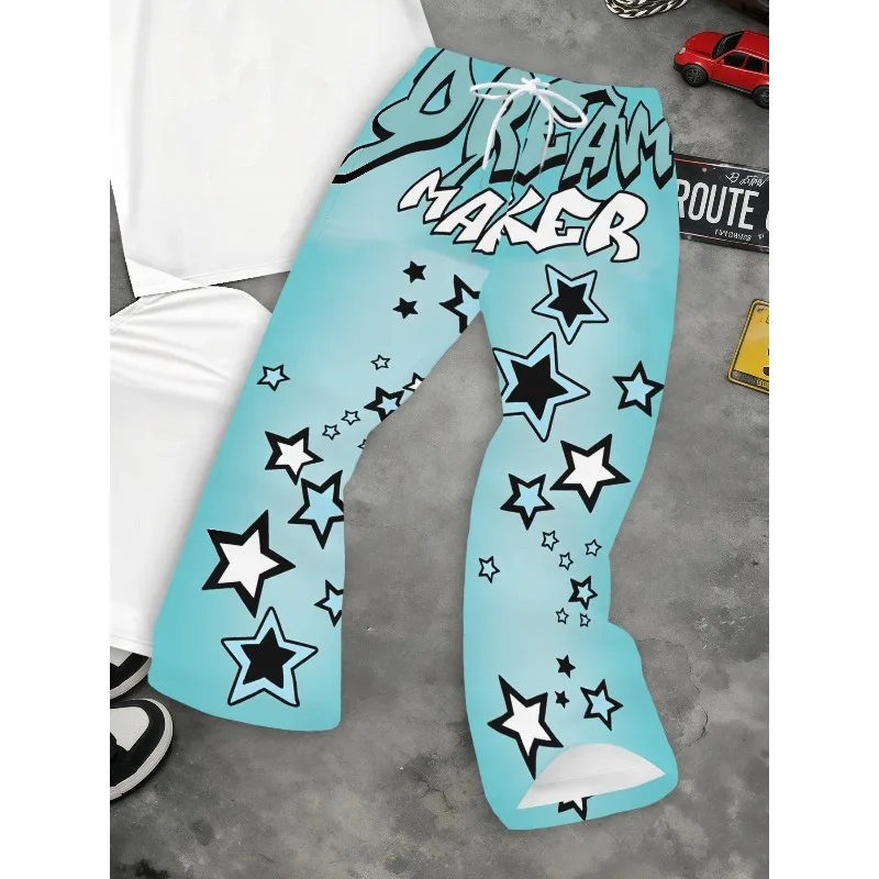 New 3D Personalized Printed Mesh Breathable European and American Fashion Adult and Children's Sports and Leisure Pants
