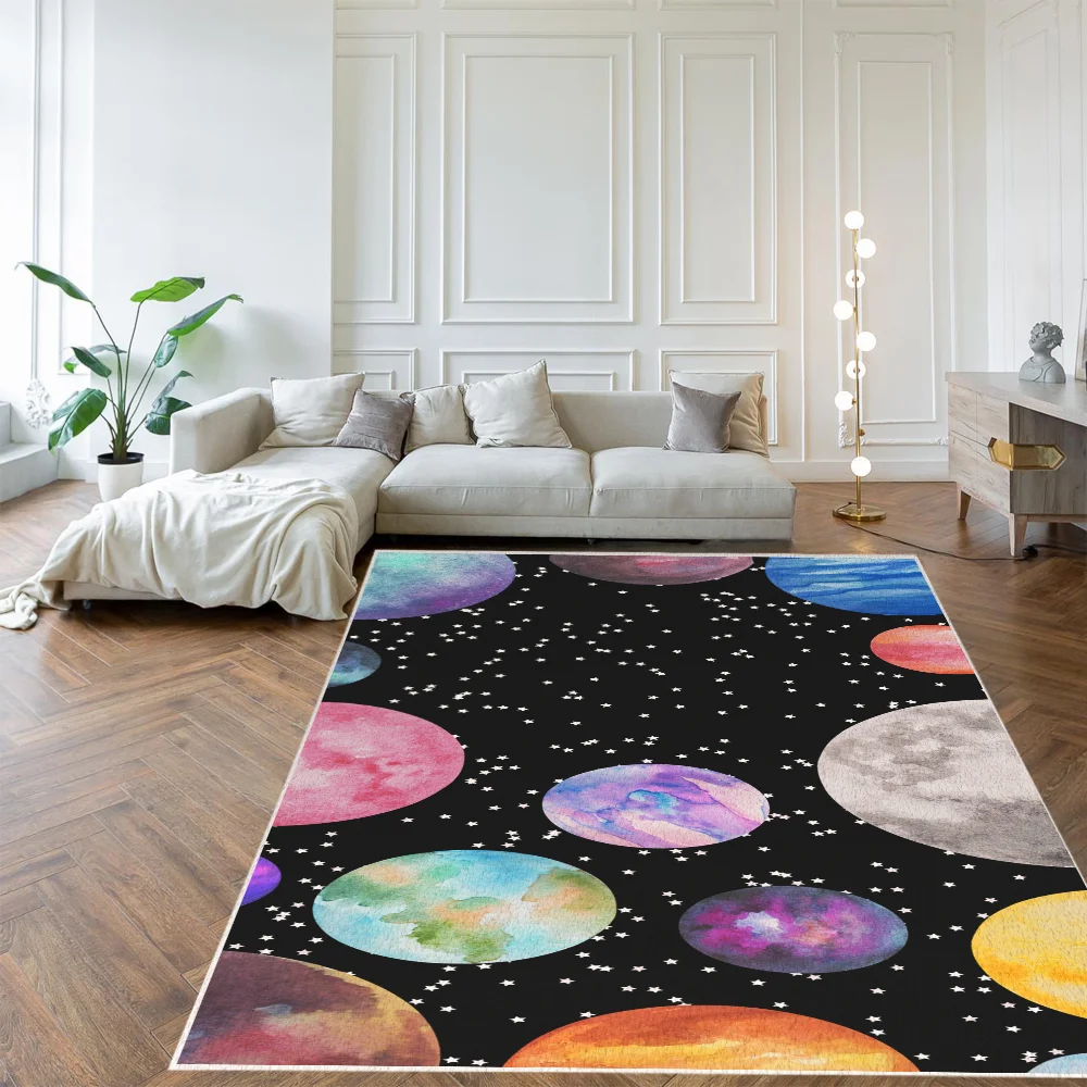 Christmas Decoration, Outer space star non-slip mat Washable carpet Suitable for bedroom Living room Kitchen Starter Mat