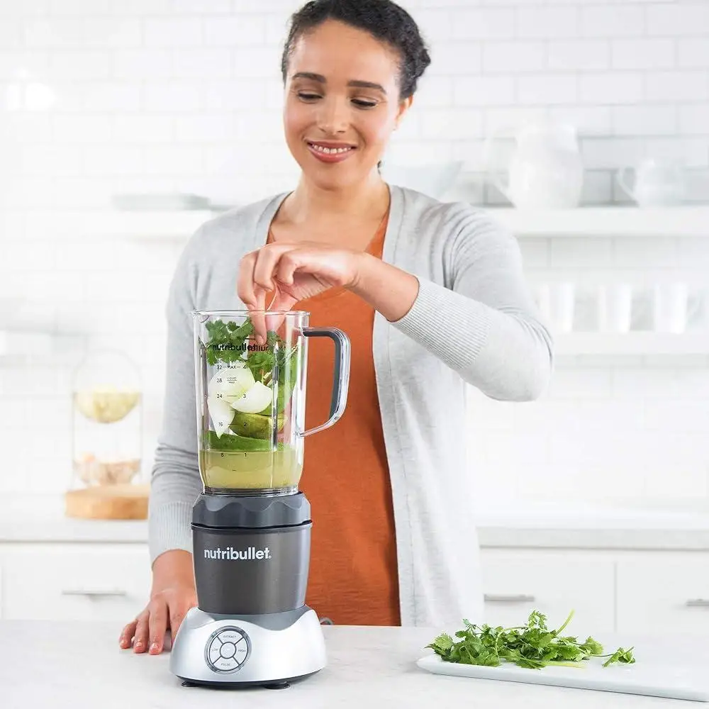 1000W Personal Blender 32oz Pitcher Easy Grip Extractor Blade 2 Speeds Nutrient Extraction Portable Cup and Recipe Guide