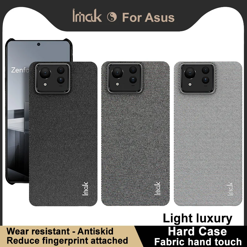 Zenfone 11 Ultra 5G 2024 IMAK Cloth Fabric Pattern Back Panel for Asus Zenfone 11 Ultra Case Hard Bumper Funda Phone Zenfone11