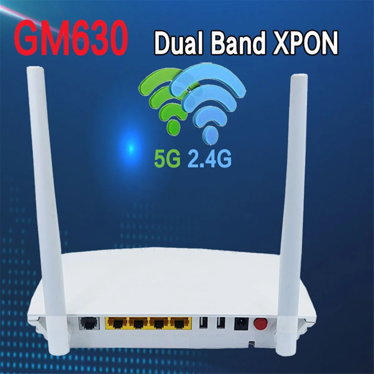 

ZIZI XPON Gpon EPON Onu для GM630, двухдиапазонный 4GE WLAN + 2,4 г и 5 г, WIFI EPON, оптический сетевой терминал, вилка европейского стандарта