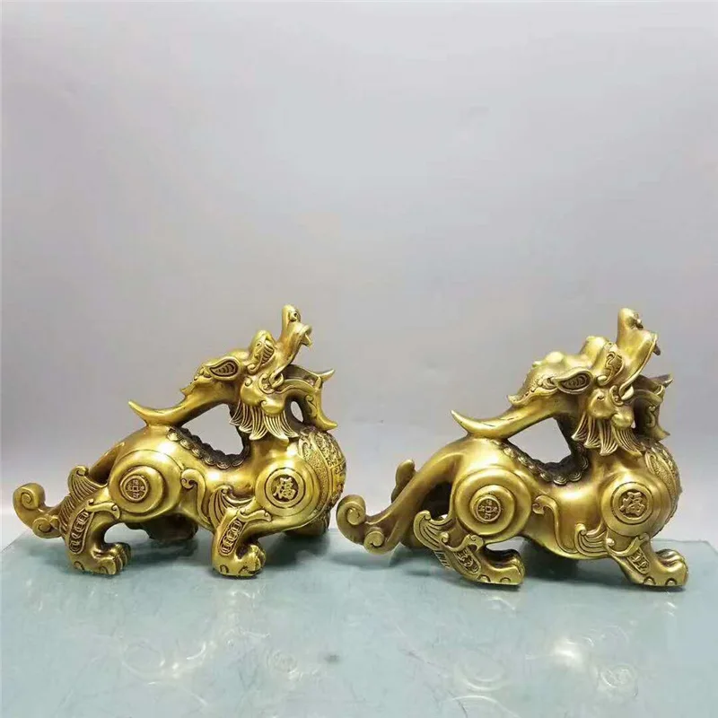 Guyunzhai Brass Pattern Piqiu Craft Gift Home Decoration