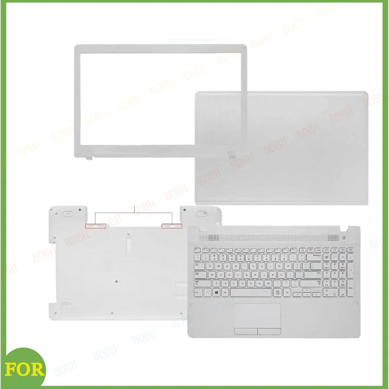 NOVO Para NP270E5G NP270E5E Tampa Traseira LCD para Laptop, Moldura Frontal, Apoio para as Mãos, Tampa Inferior Branca