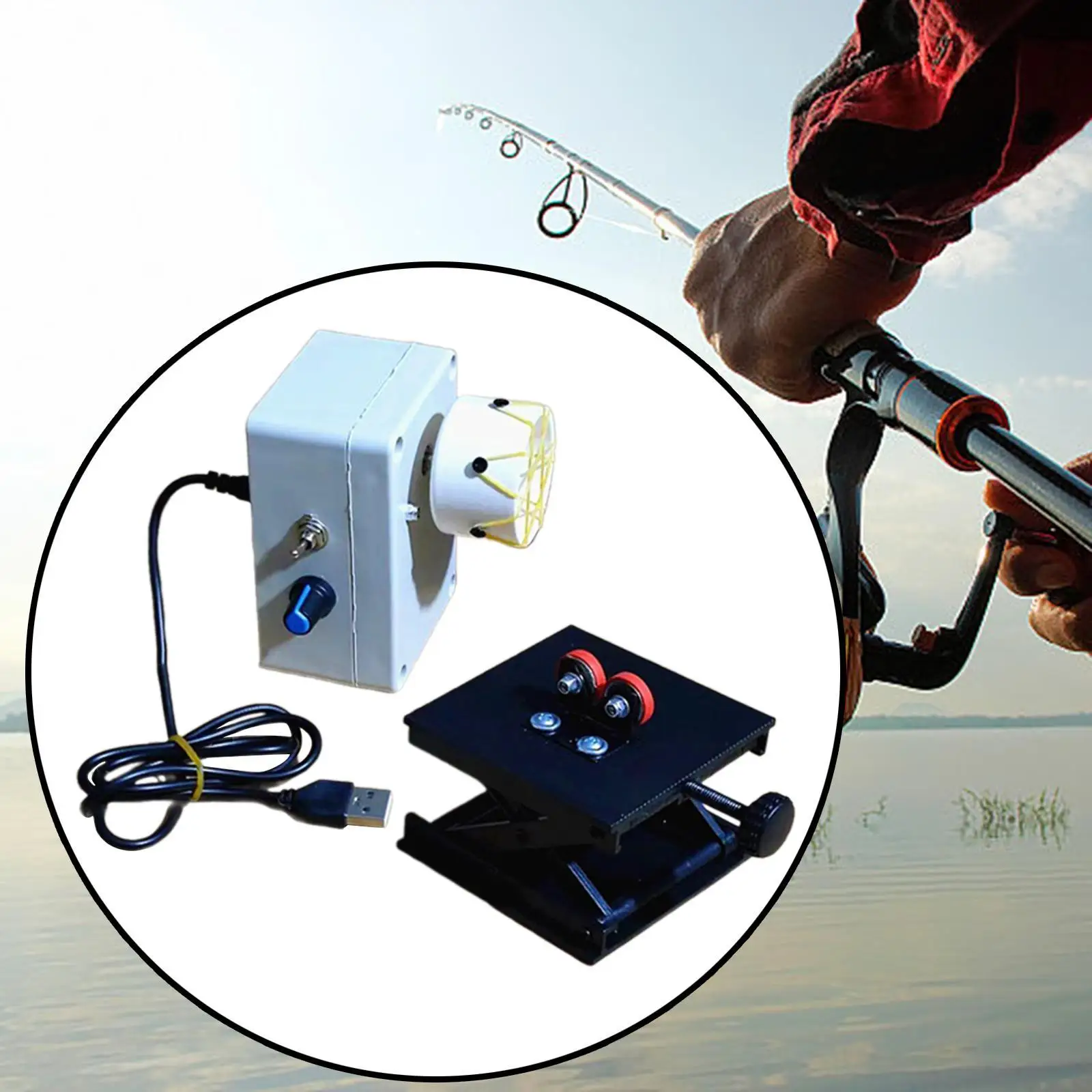 

Fishing Rod Building Winding Machine USB Electric Professional Epoxy Gluing