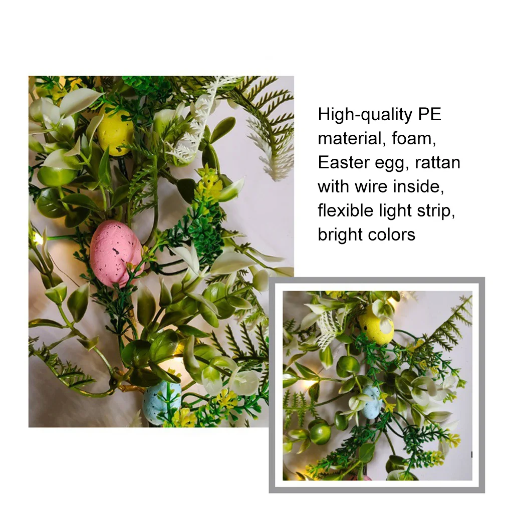 Plac Celebrate Easter With Colorful Decoration Garland And LED Light Spring Decor For Cozy Homes Battery Operated