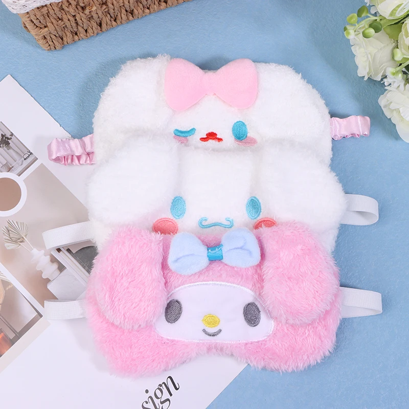 

Обеденный перерыв для сна, Женская защита глаз, кавайная Sanrio Cinnamoroll, плюшевая маска для глаз, аниме, светонепроницаемая маска для глаз Cinnamoroll