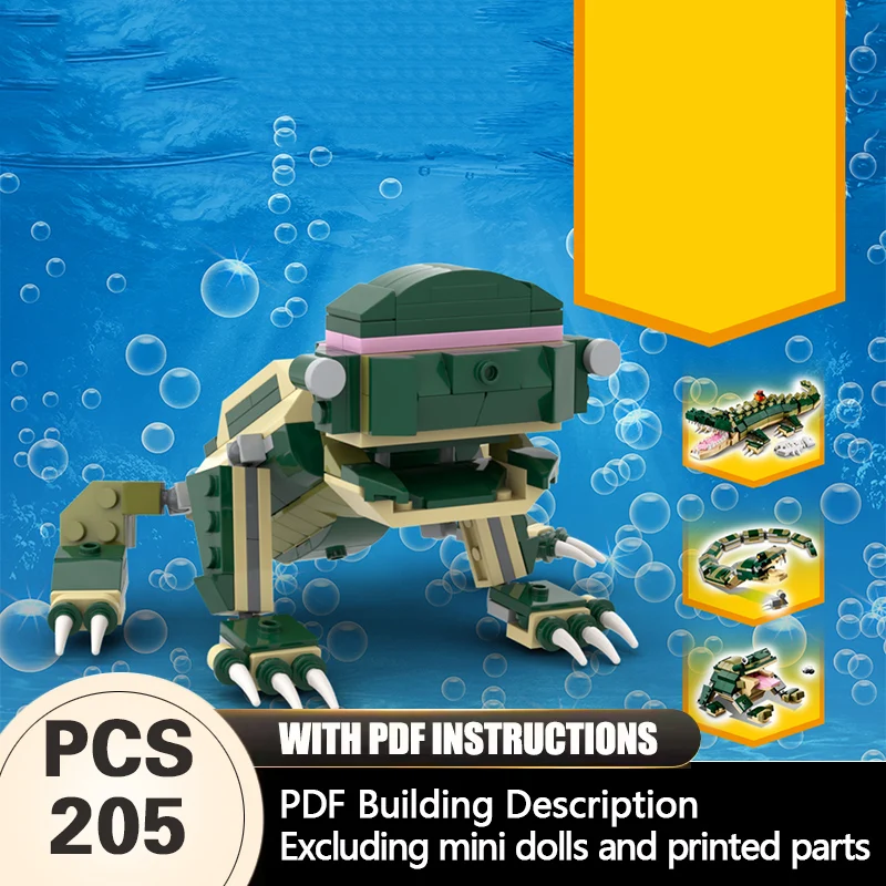 

Creators Animal Series Model MOC Building Bricks 4-In-1 Pufferfish Modular Technology Gifts Holiday Assemble Children Toys Suit