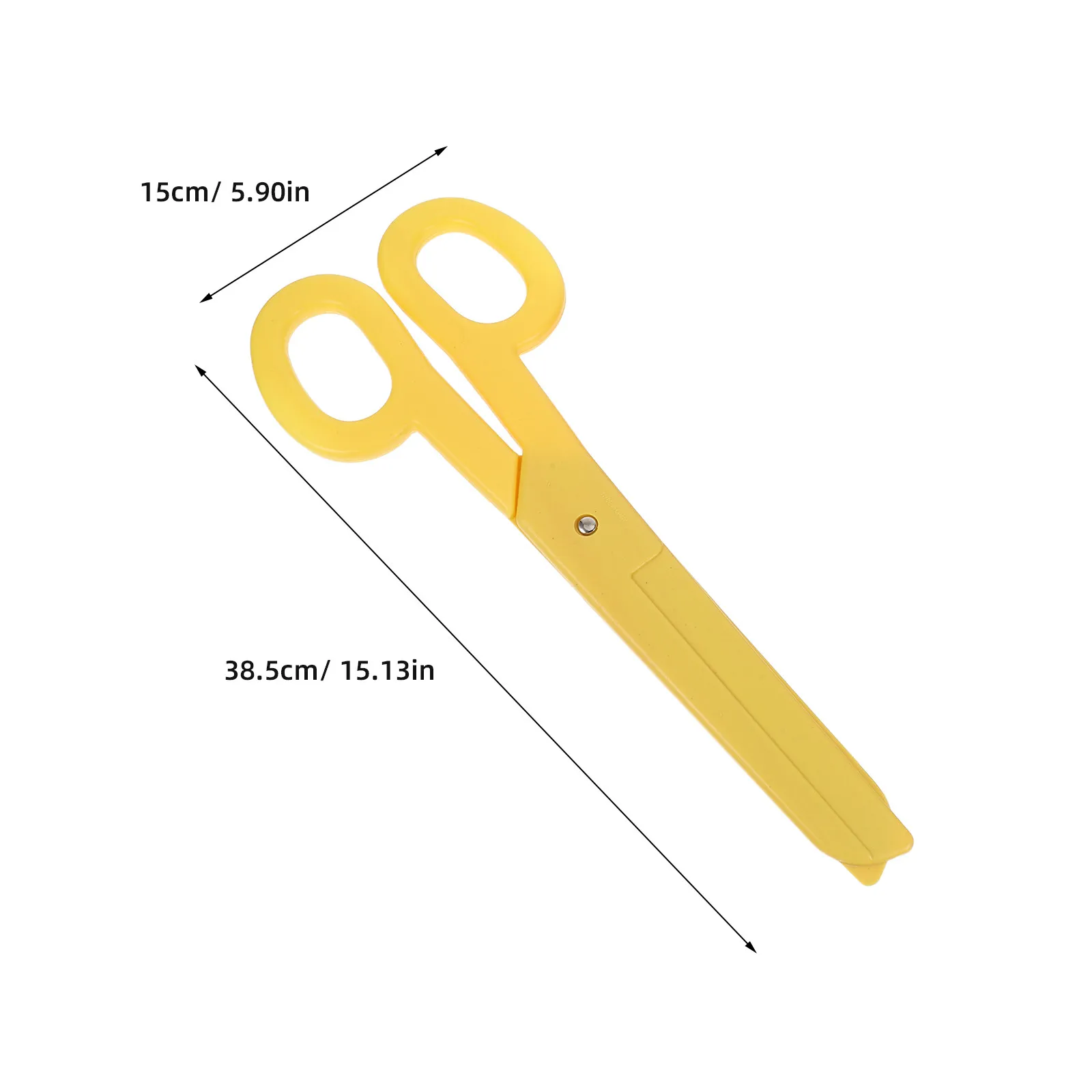 2Pcs Oversized Plastic Clown Scissors Red Yellow Fake Giant Scissor Prop Lightweight Safe Costume Accessory Giant Scissors