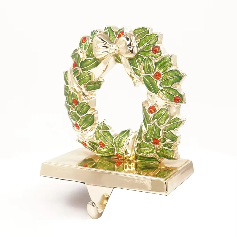 Christmas Ornaments Decoration Flower Wreath Stockings Holder Christmas Decoration