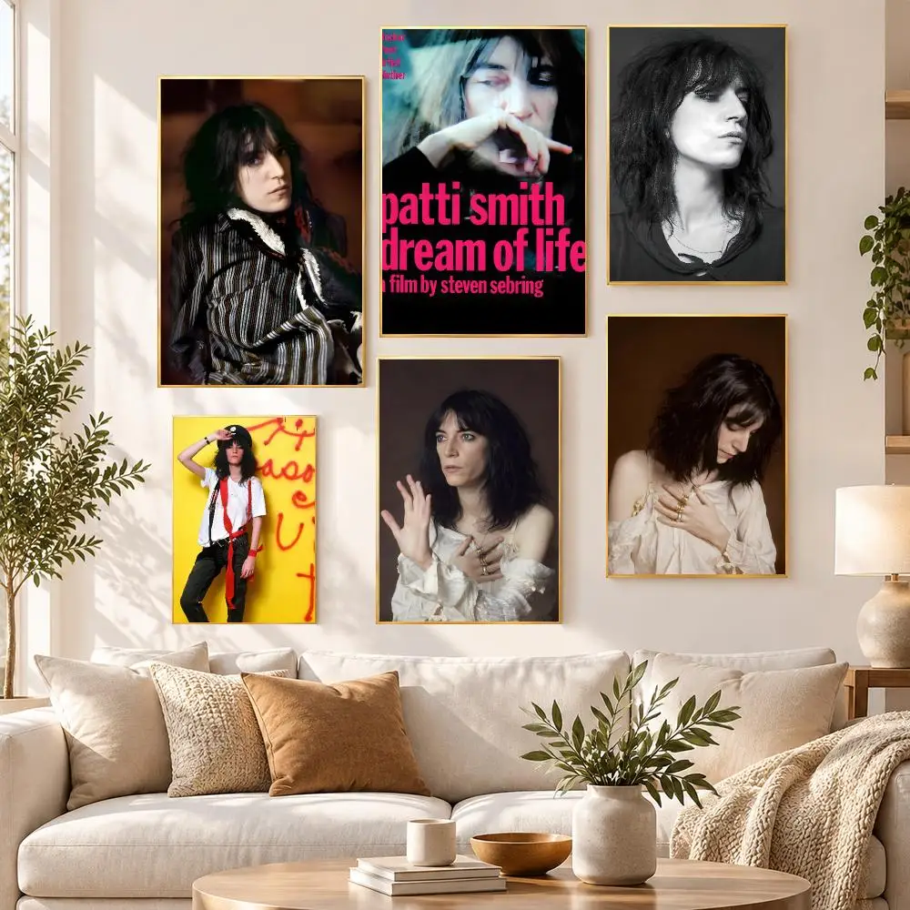 Music Alternative Indie Patti Smith Poster HD Waterproof PP Self Adhesive Aesthetic Bedroom Dorm Gaming Room Home Decor Gift