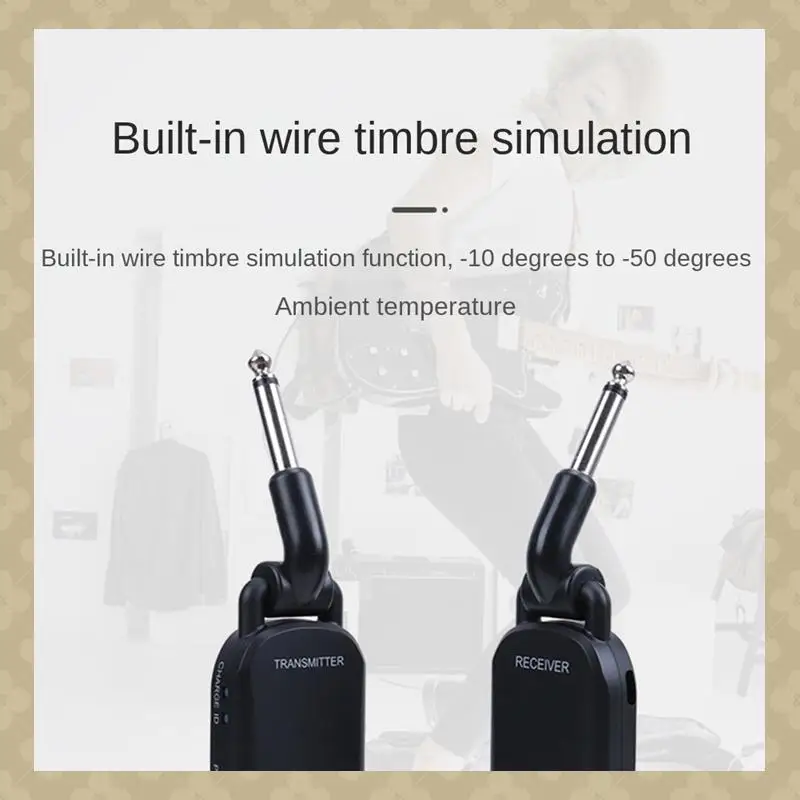 

Guitar Wireless System Transmitter Receiver ABS For Electric Guitar Bass Wireless Guitar Transmitter