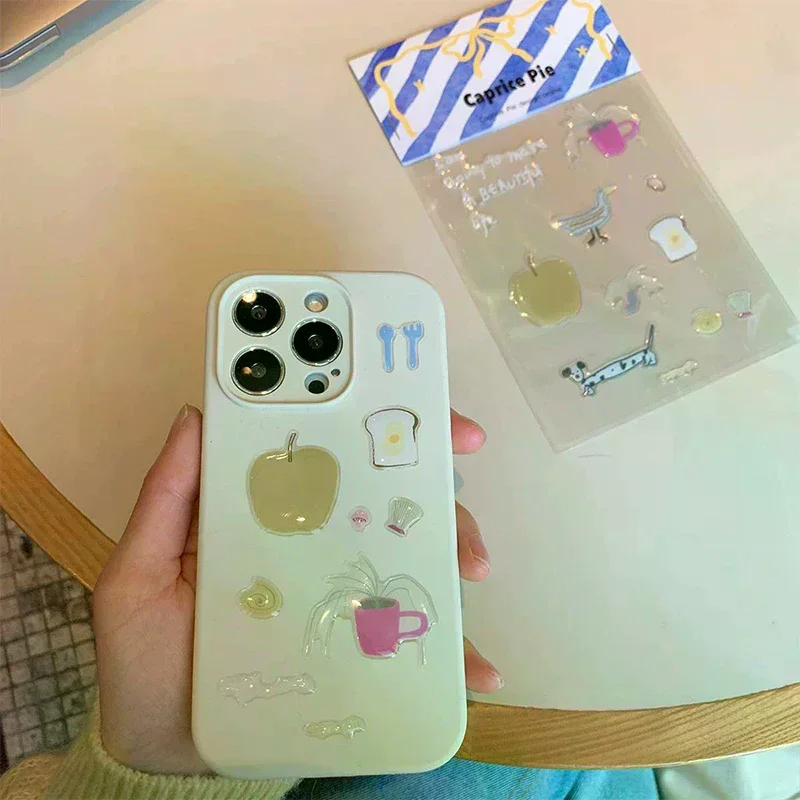 

1Pcs Cartoon 3D Epoxy Stickers DIY Phone Cases Computer Journals CCD Tablet Decorations