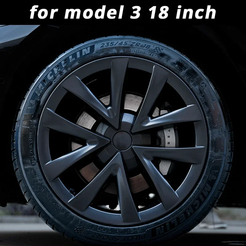 1PCS Hub Cap Replacement Wheel Cap Automobile Hubcap Full Rim Cover Accessories for Tesla Model 3/Y 18/19 Inch Wheel Cover 2023