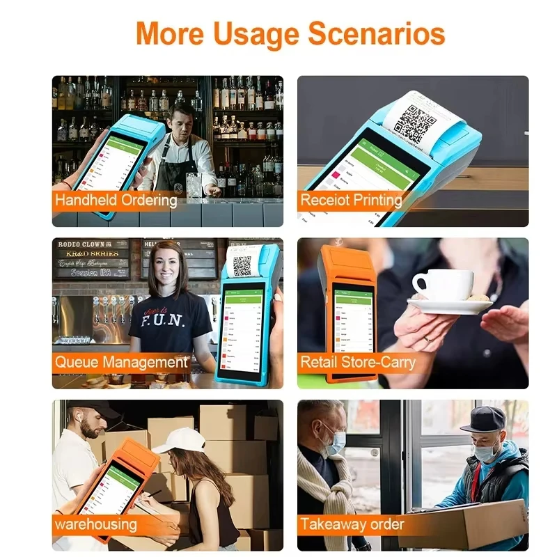 GOOJPRT Q2 أندرويد 11 المساعد الشخصي الرقمي POS طابعة محطة استلام طابعة حرارية محمولة سماعة لاسلكية تعمل بالبلوتوث طابعة تذكرة فاتورة المحمول