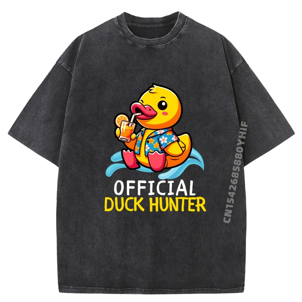 

Duck Cruise Boat Shirt Rubber Duck Hunting Squad Luxury T Shirt Men's Clothing 2025 Washed Tshirt For Men