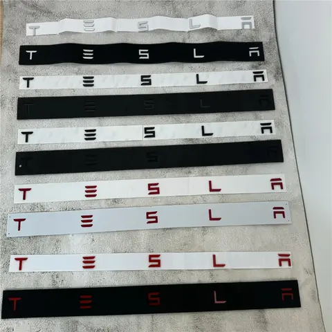 1PCS 크롬 로고 자동차 후면 뒷문 스티커 엠블럼 모델 3 S X Y 액세서리 배지 데칼
