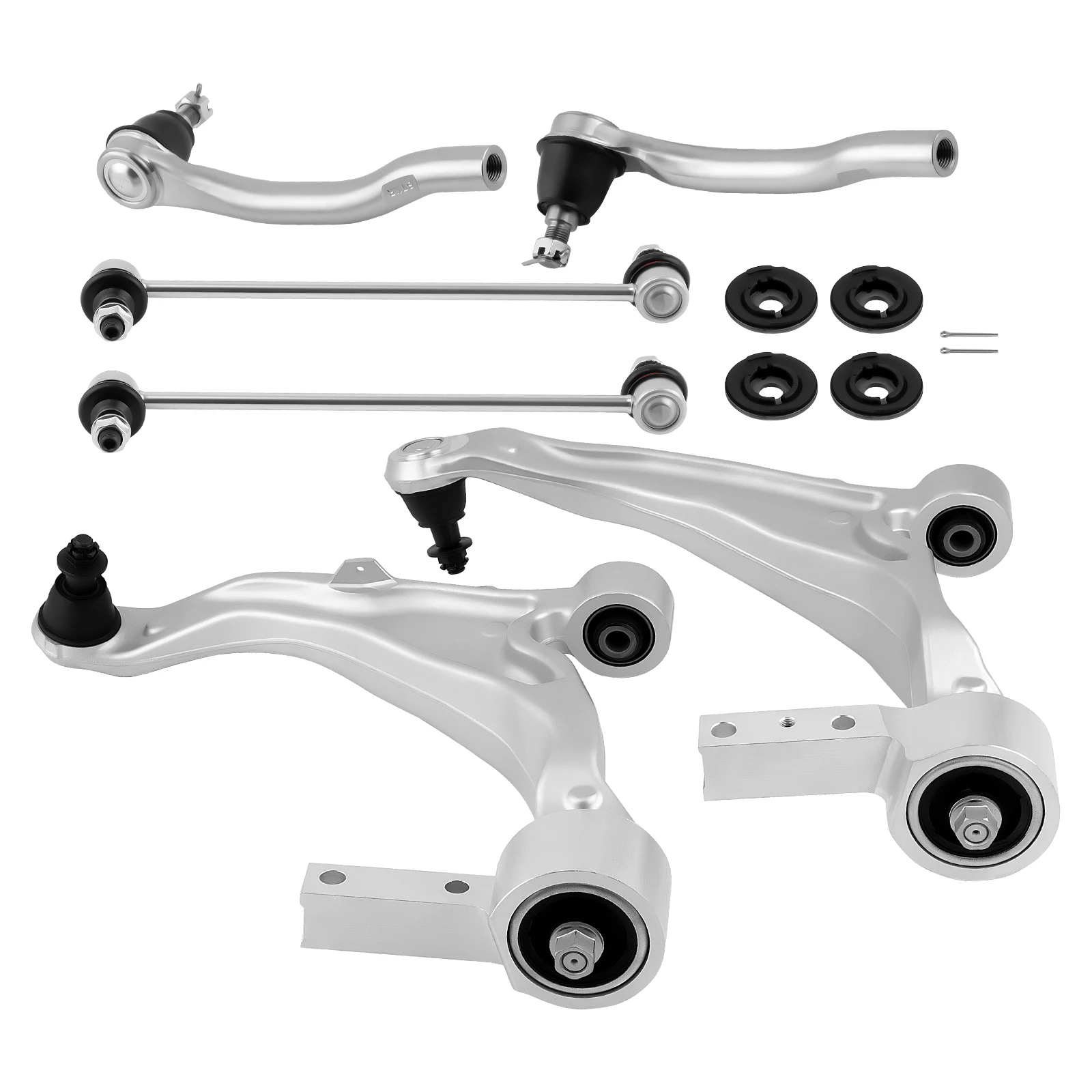 6pcs Suspension Front Lower Control Arm Tie Rods Sway Bar for Acura MDX ZDX 2007-2013