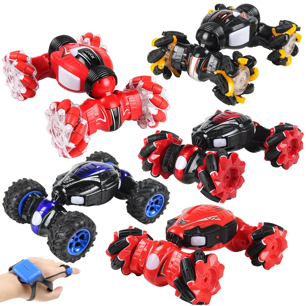 Hand Gesture Sensing Transforming LED Light Sound Effect Electric Drifting Stunt Remote Control Car for Kids Toy Vehicle