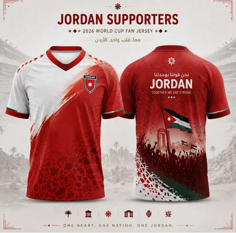 Jordan 2026 Fan Red Jersey Unisex 3D Printed T-shirt Suitable for Motorcycles and Sports Men's T-shirts Harajuku Y2k Clothes