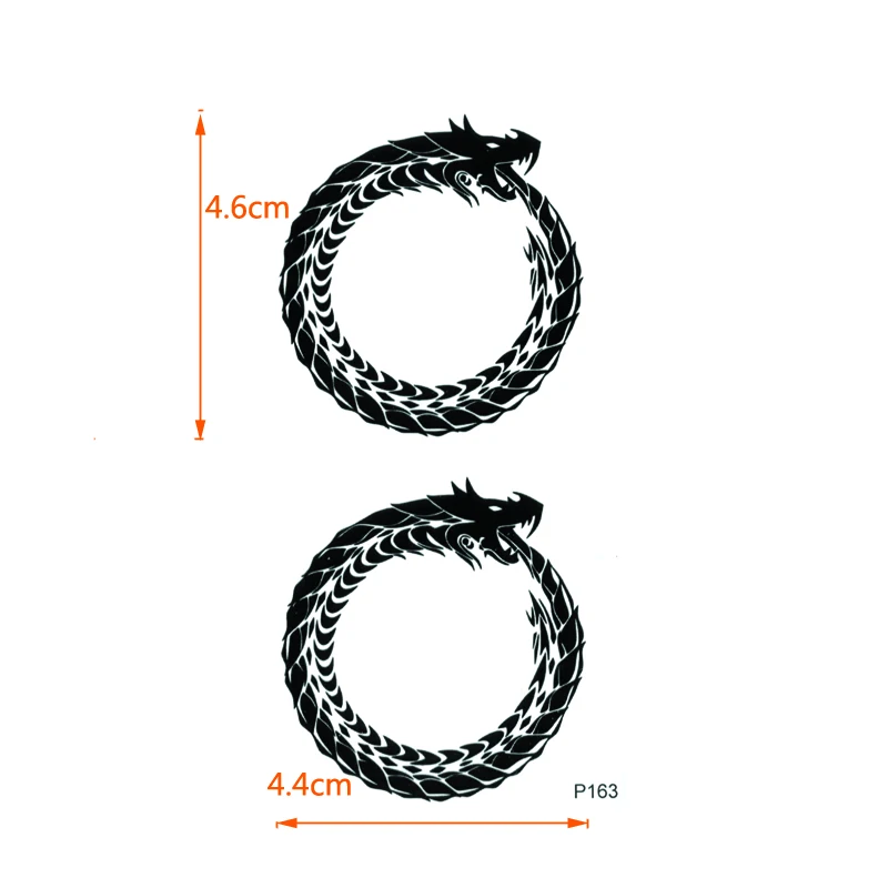 Ouroboros Waterproof Temporary Tattoo Sticker Snake Tatuagem Fake Tatoo Art Tatuajes Temporales Henna Tattoo Sleeve view 2
